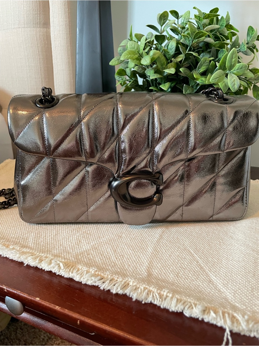 Coach quilted Tabby 26 anthracite metallic - Picture 6 of 13